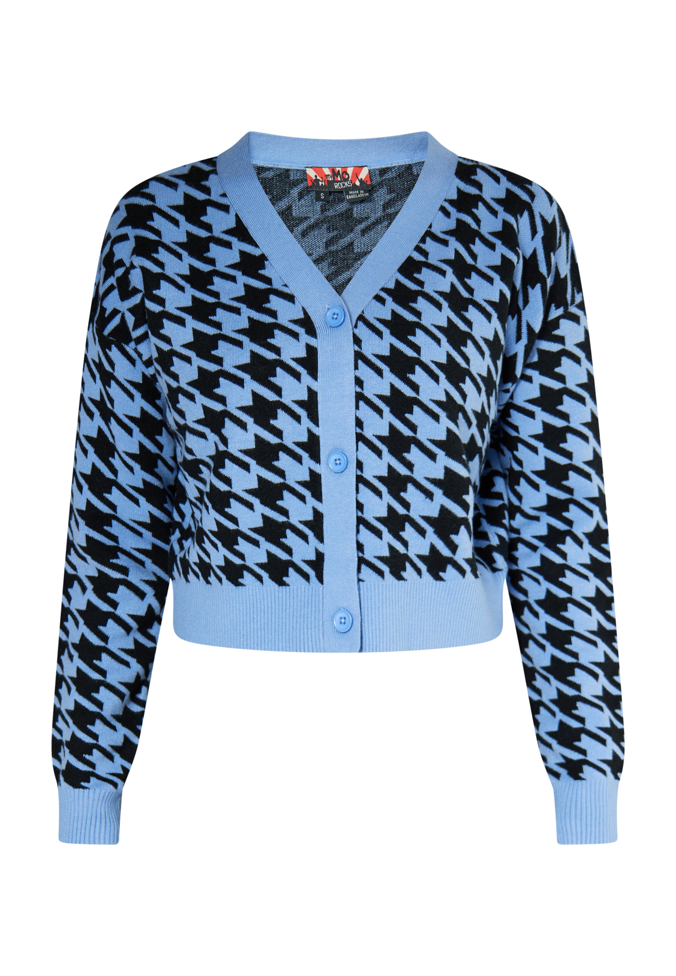 myMo ROCKS Gebreid vest in Blauw: voorkant