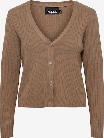 Cardigan 'Crista' PIECES en marron : devant