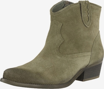 Felmini Wide Fit Cowboystiefel in Grün: Vorderseite