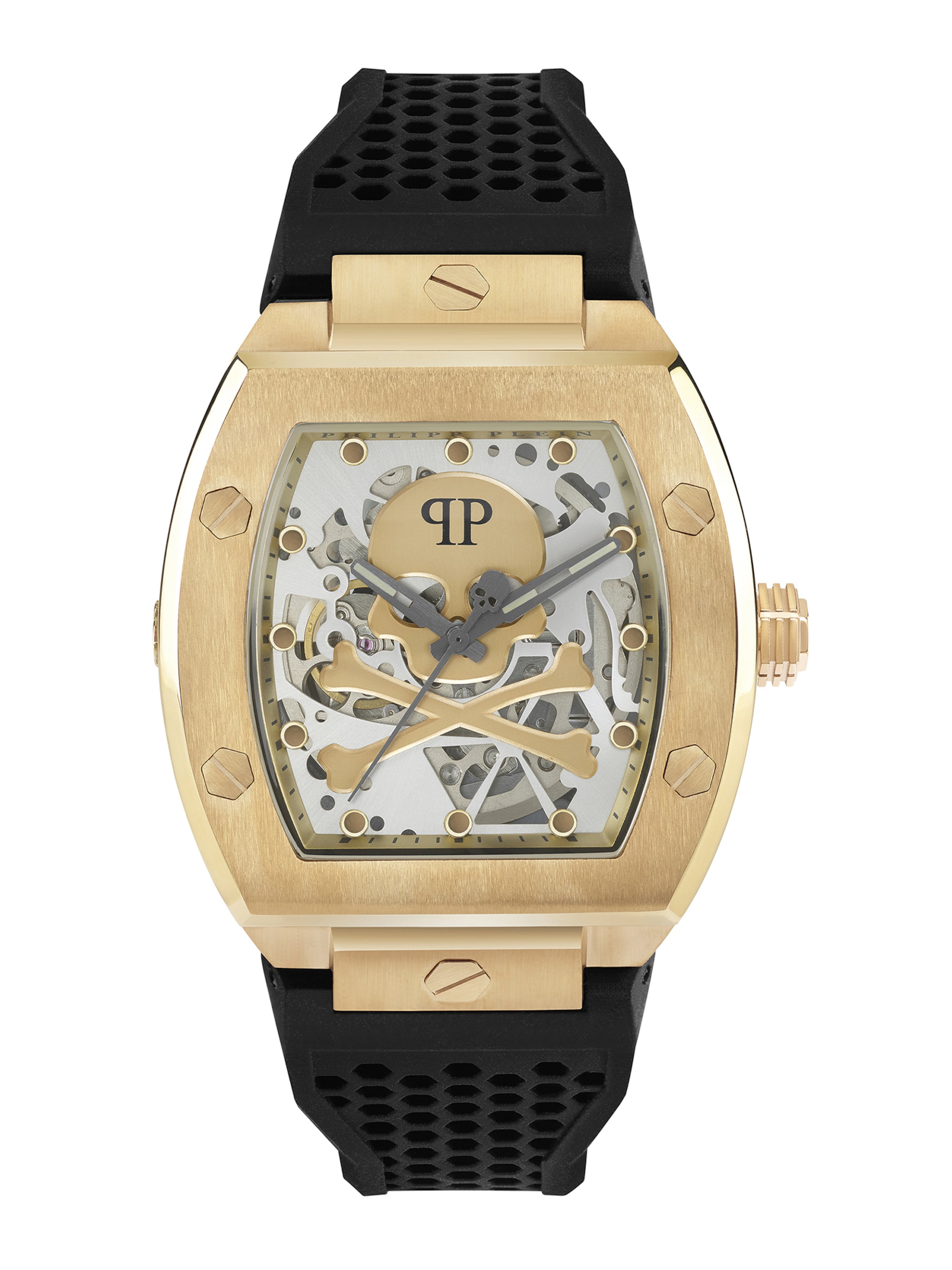 Orologio analogico 'The $keleton' di Philipp Plein in oro: frontale