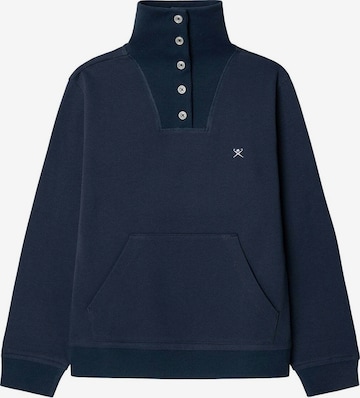 Hackett London Sweatshirt 'Deep In Thought' in Blauw: voorkant