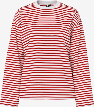 Marškinėliai 'PCSadie' iš PIECES, spalva – vyšninė spalva / balta, Prekių apžvalga