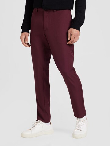 Coupe slim Pantalon à plis 'JPRCOSTA' JACK & JONES en rouge : devant