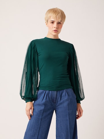 NAF NAF - Blusa 'Odilya' en verde: frente