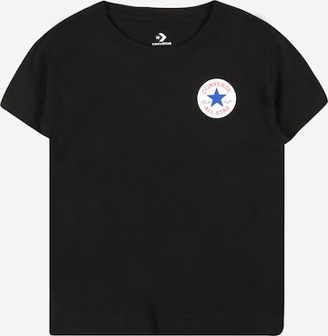 CONVERSE - Camiseta en negro: frente