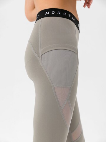 MOROTAI Skinny Sporthose 'PERFORMANCE' in Grau