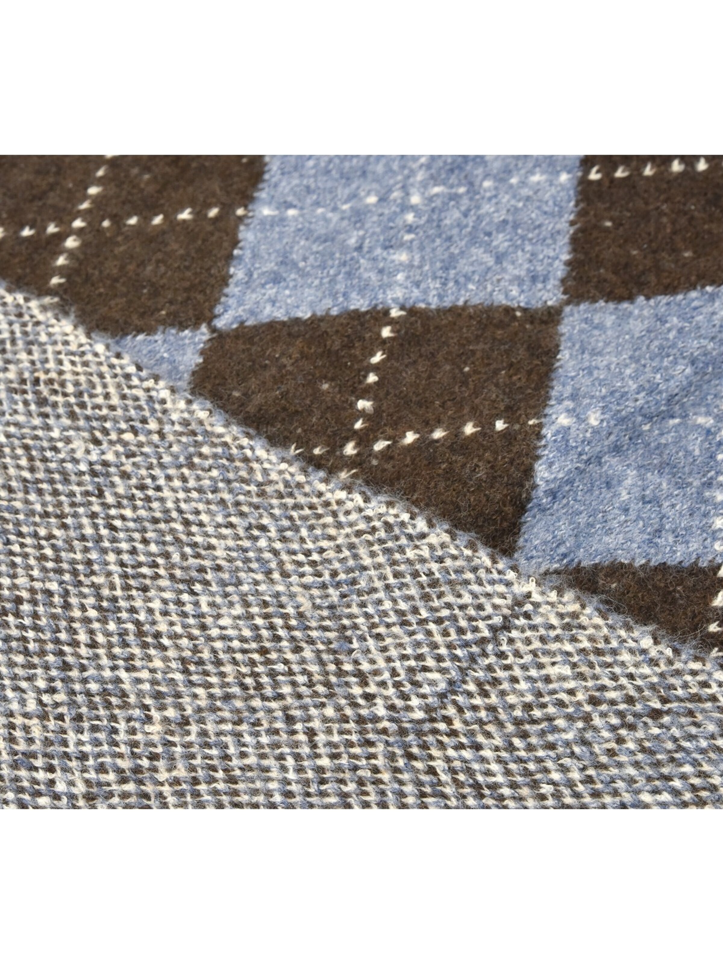 styleBREAKER Tuch 'Strick Dreieckstuch mit Argyle Muster & Wendeseite'‌‌‌‌‌‌ in Blau