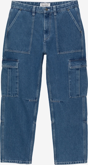 Pull&Bear Jeans cargo en bleu denim, Vue avec produit