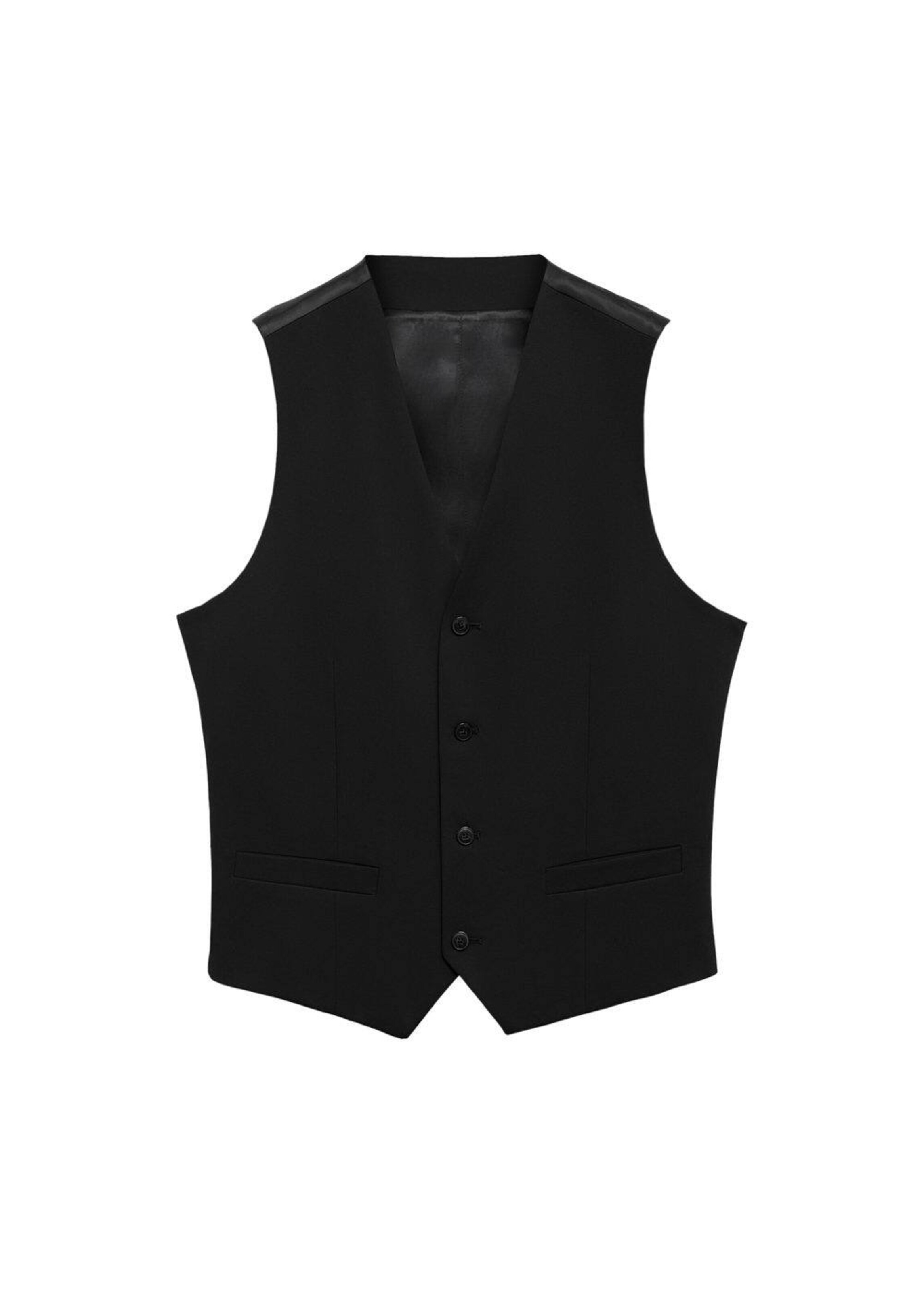 MANGO MAN Weste 'Paris' in Schwarz: Vorderseite