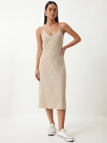 Happiness İstanbul Dress in Beige: front