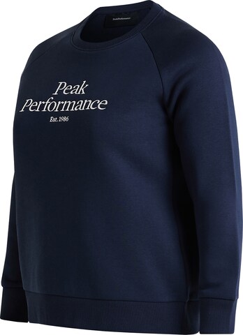 PEAK PERFORMANCE Sweatshirt 'Original Crew' in Blauw