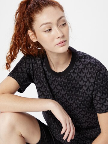 ADIDAS ORIGINALS - Camisa 'Trefoil Monogram' em preto