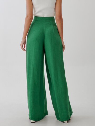 Tussah Wide leg Pants 'EMILY' in Green