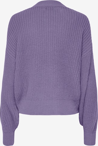 JDY Knit Cardigan 'JUSTY' in Purple