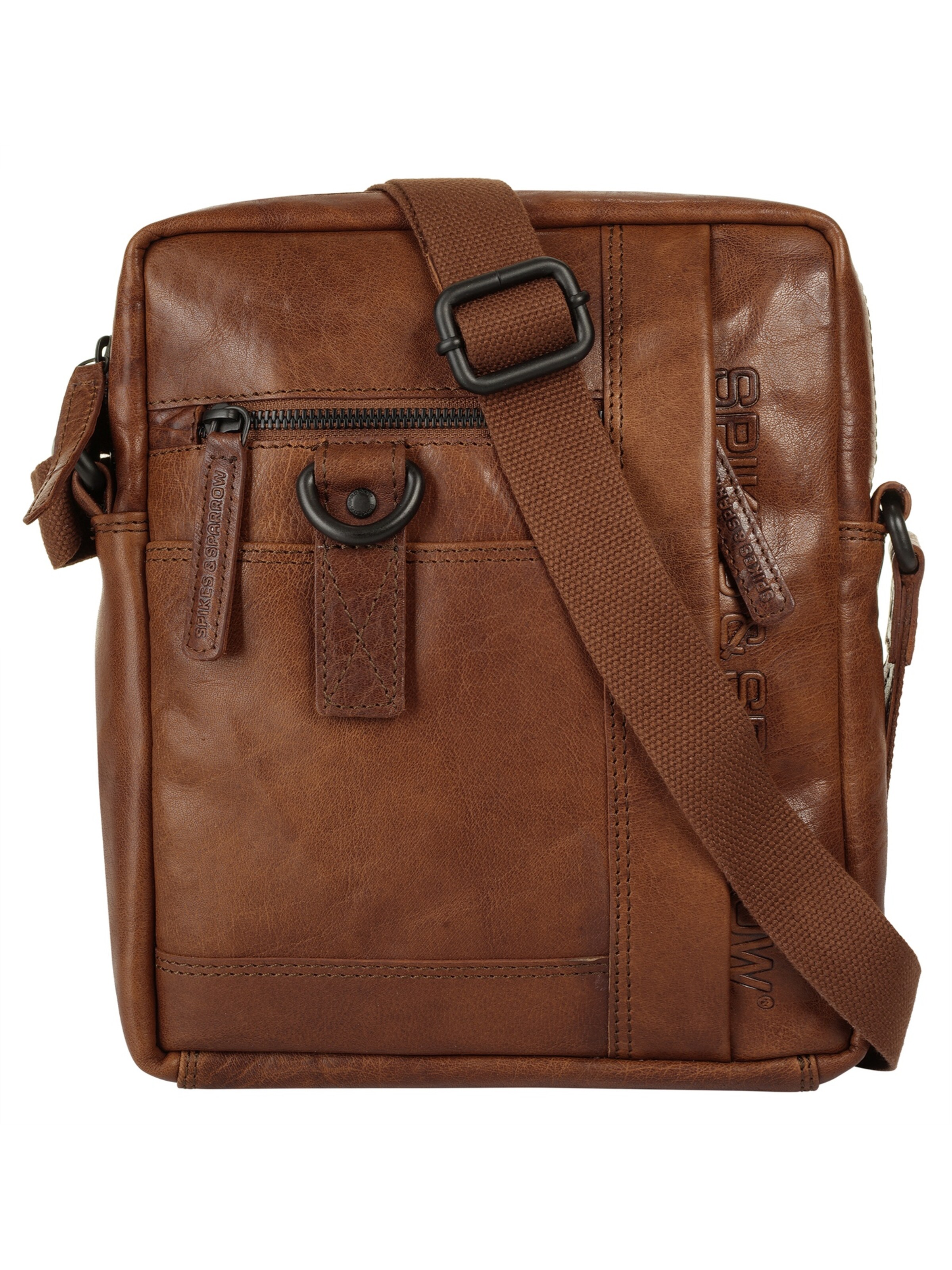 Sac à bandoulière Spikes & Sparrow en marron : devant