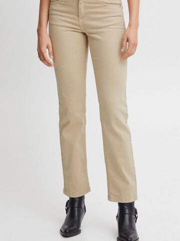 Slimfit Jeans 'Lola' di b.young in beige: frontale