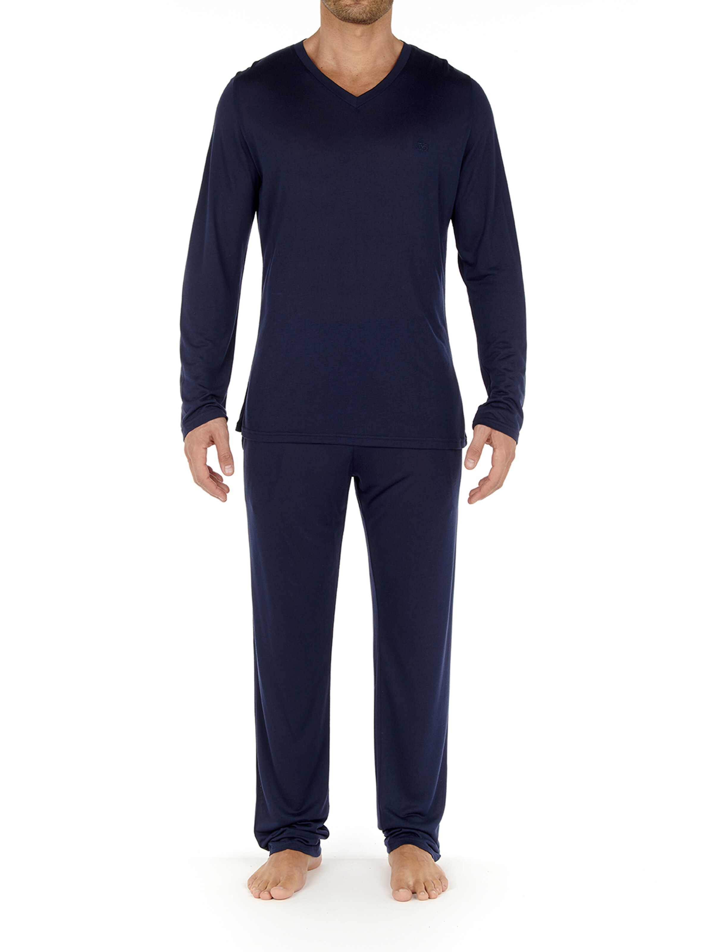 HOM Shirt ' Cozy Moon ' in Blauw: voorkant