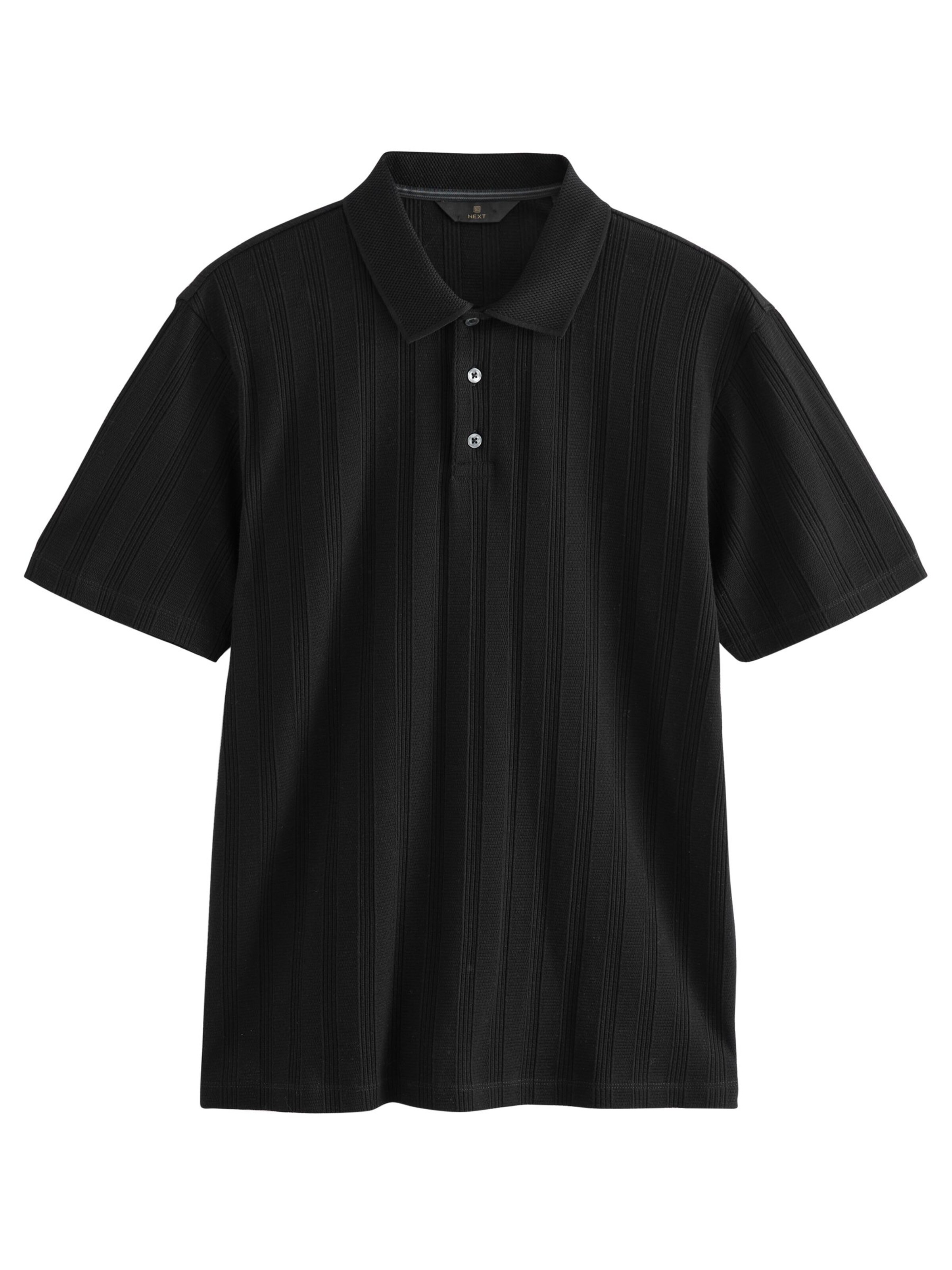 Next Poloshirt in Schwarz: Vorderseite