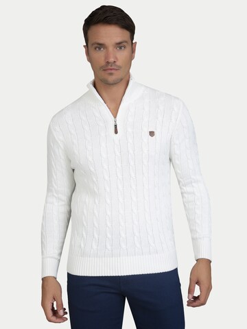 Sir Raymond Tailor Sweater 'Vedo' in White: front