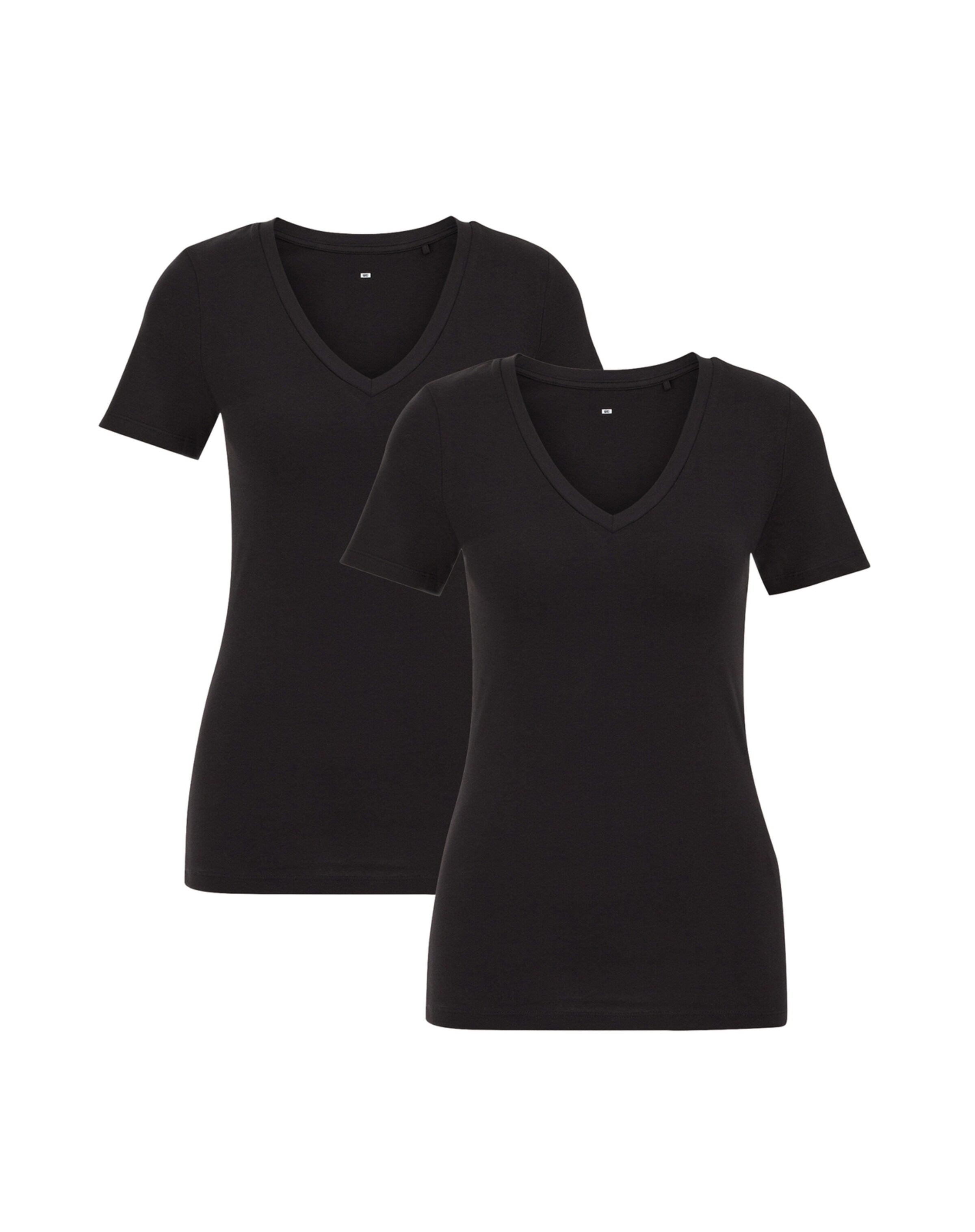 WE Fashion Тениска в черно: отпред