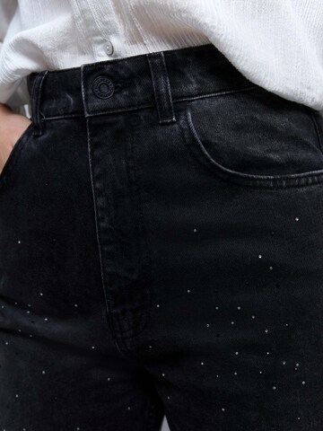 Scalpers Regular Jeans 'Strass' i svart