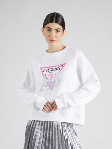 Sweat-shirt GUESS en blanc : devant