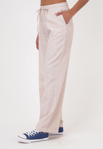 FRESHLIONS Loose fit Trousers 'Lucinda' in Beige