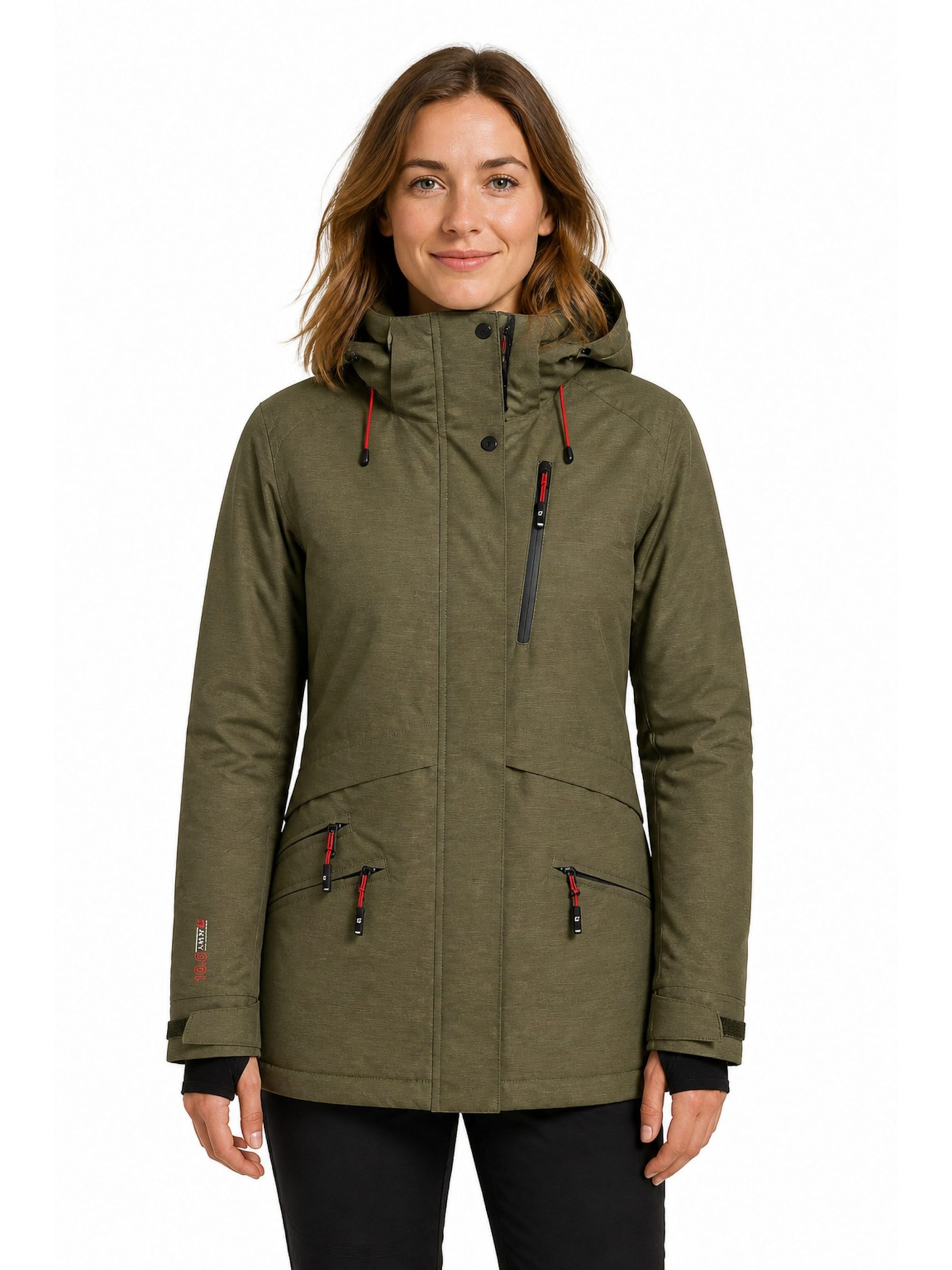 KILLTEC Winter jacket 'Skijacke KSW 110 WMN SKI JCKT Damen Winterjacke, Funktionsjacke' in Green: front