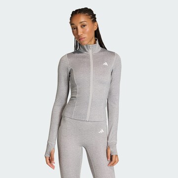 ADIDAS PERFORMANCE - Chaqueta de chándal en gris: frente