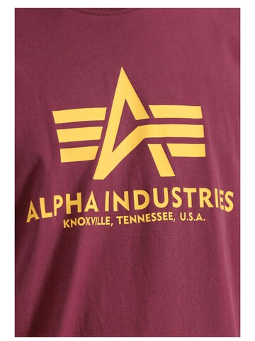 ALPHA INDUSTRIES Majica 'Basic Logo' | rdeča barva