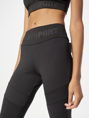 Plein Sport Skinny Legginsy w kolorze czarny