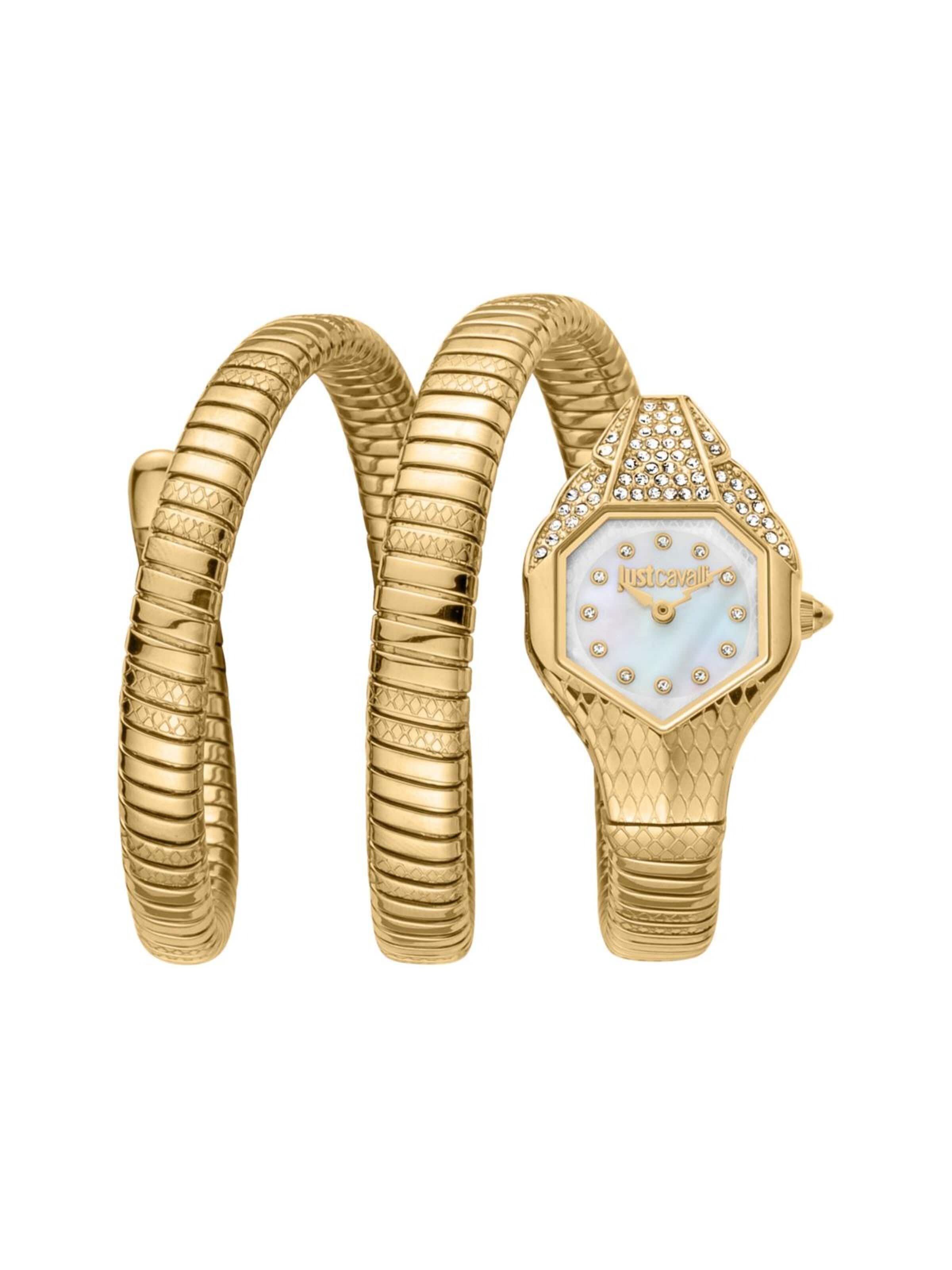 Just Cavalli Analoog horloge in Goud: voorkant