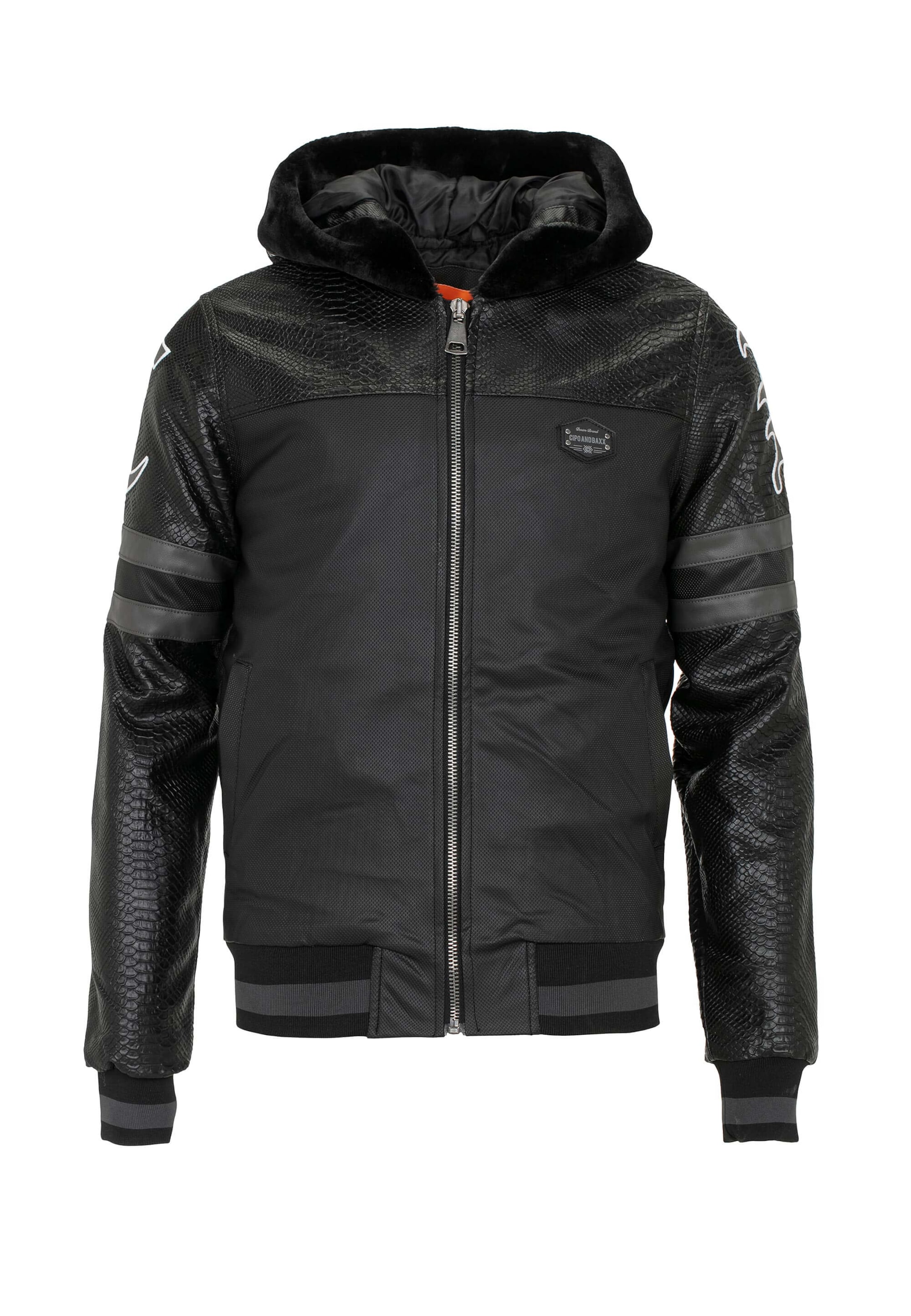 CIPO & BAXX Tussenjas in Zwart: voorkant