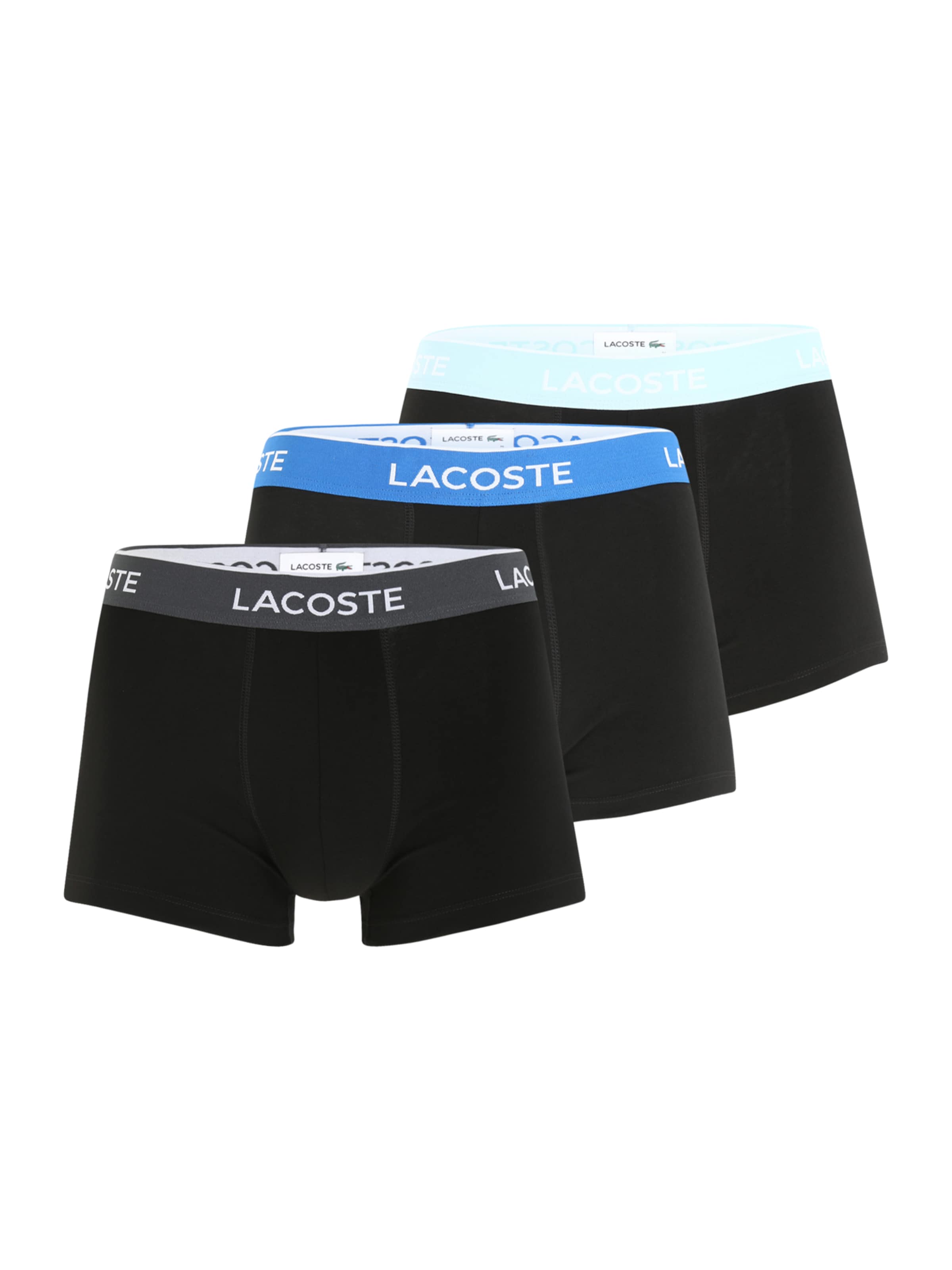 LACOSTE Boxer shorts 'Casualnoirs' in Black: front