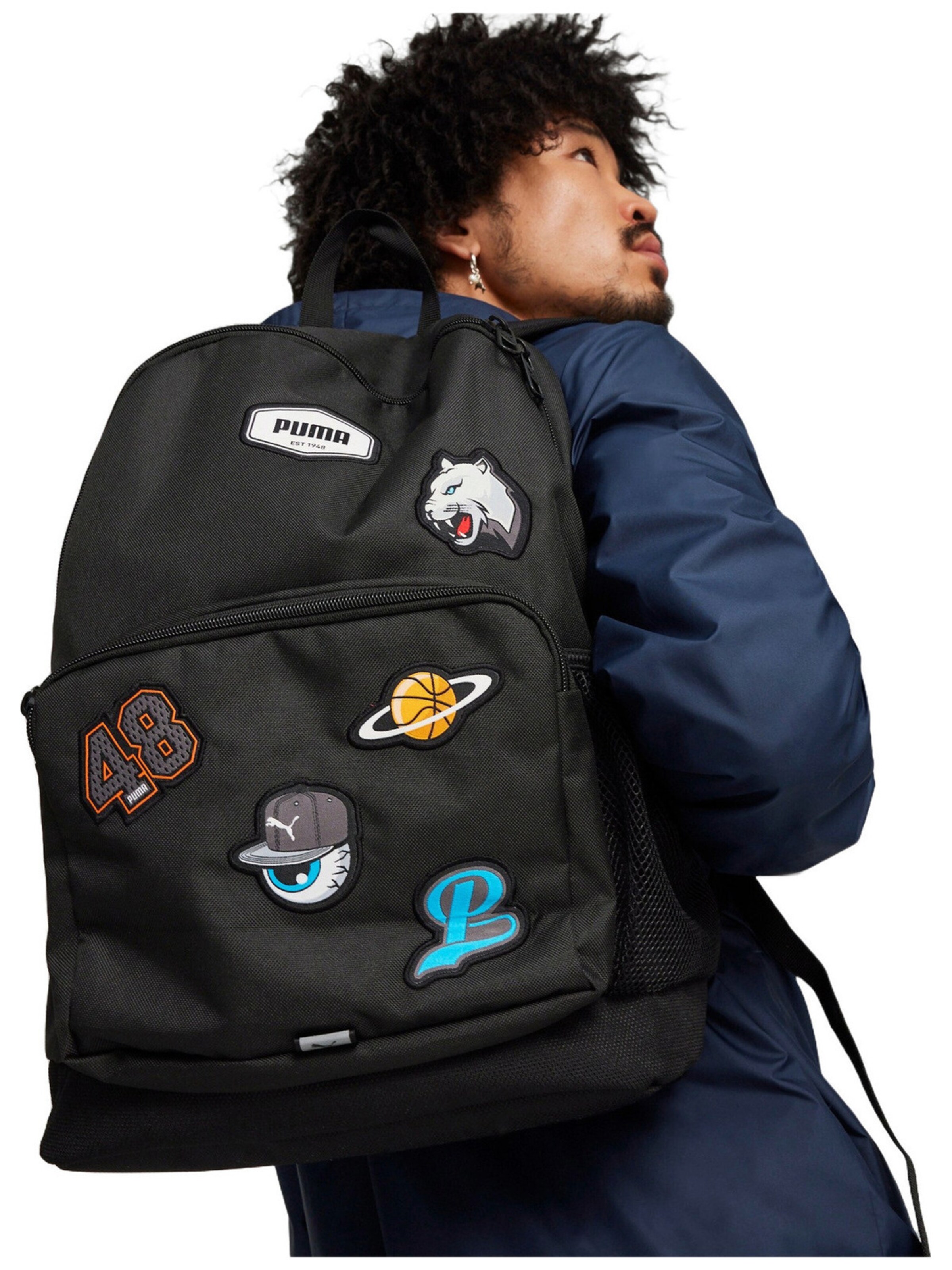 PUMA Rucksack 'Puma Patch Backpack 22L'‌‌‌‌‌‌‌‌‌‌ in Schwarz: Vorderseite