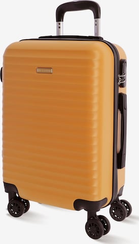 Don Algodon - Carrito 'DON ALGODON - Maletas de Viaje Cabina - Maleta 55x40x20 - Maletas de Viaje - Maleta de Cabina Resistente Ryannair - Trolley Equipaje para Avion con 4 Ruedas de 360º y candado' en amarillo: frente