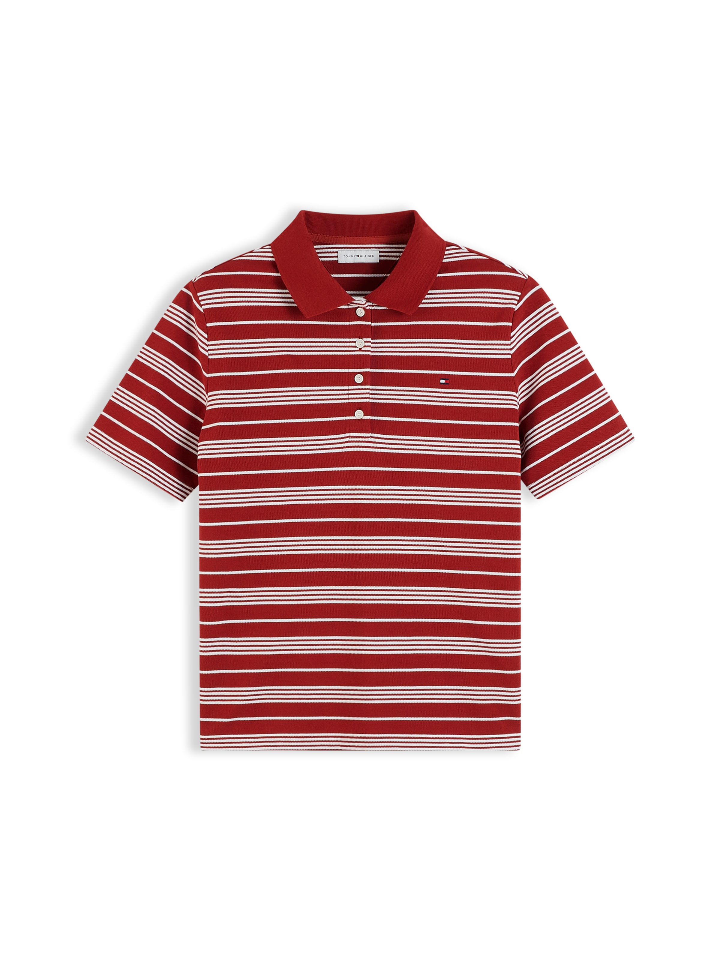 TOMMY HILFIGER Poloshirt '1985' in XXS in feuerrot / weiß, Produktansicht