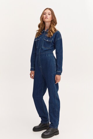 PULZ Jeans Jumpsuit 'KITT' in Blau