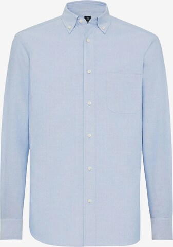 Boggi Milano Comfort fit Button Up Shirt in Blue: front