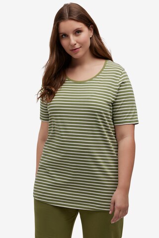 Ulla Popken Pajama Shirt in Green: front