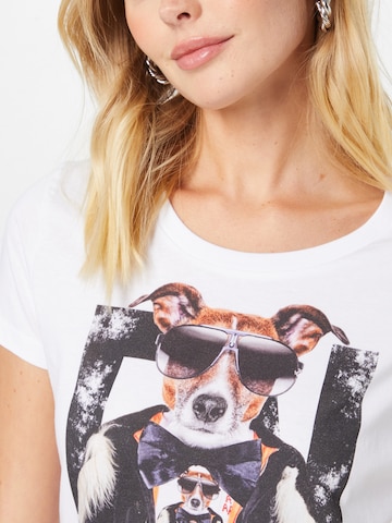 EINSTEIN & NEWTON Shirt 'Bomber Dog' in Wit
