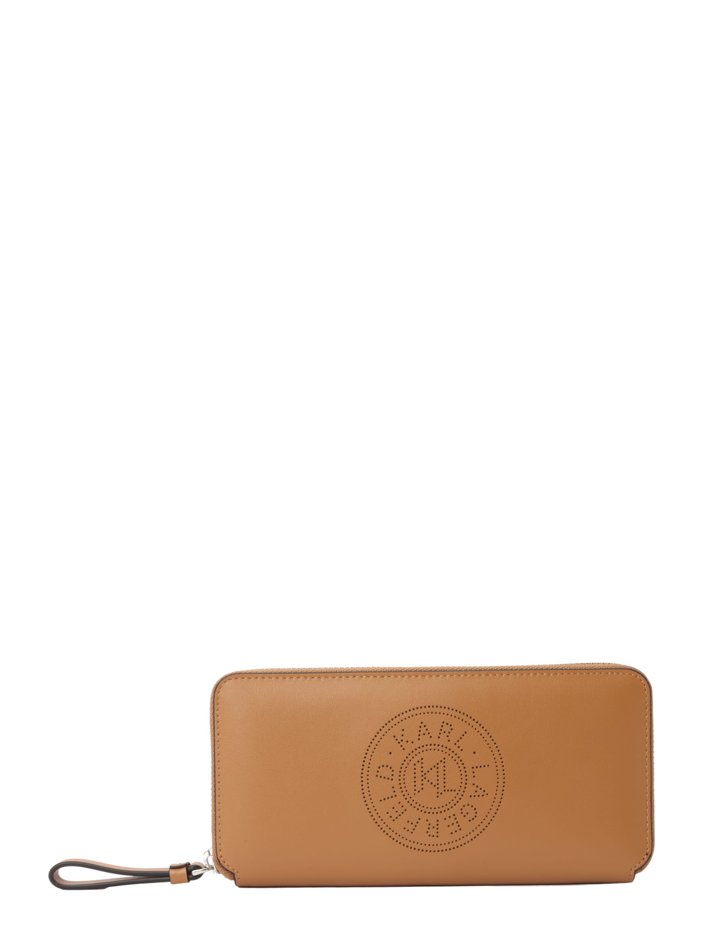 Karl Lagerfeld Portemonnee 'K/CIRCLE CONTINENTAL' in Bruin: voorkant