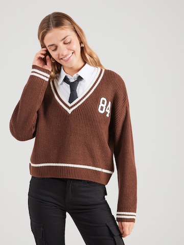 Tally Weijl Sveter - Hnedá: predná strana