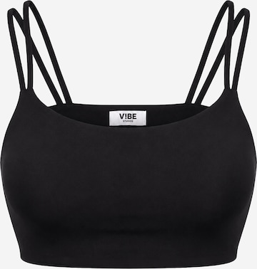 V!BE STUD!OSBustier Sportski grudnjak - crna boja: prednji dio