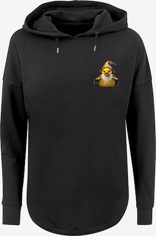 F4NT4STIC Sweatshirt 'Rubber Duck Wizard' in Zwart: voorkant
