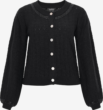usha BLACK LABEL - Cárdigan en negro: frente