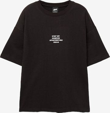 Pull&Bear T-Shirt 'STWD' in Schwarz: Vorderseite
