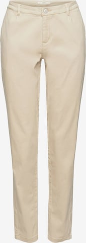 ESPRIT Slimfit Broek in Beige: voorkant