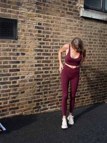 ZUBEK - Slimfit Leggings 'Women's Seacell Leggings - Burgundy' en rojo