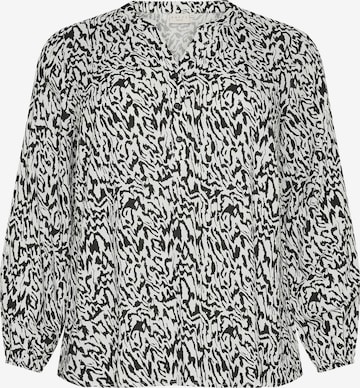 Camicia da donna 'KC Mahlena' di KAFFE CURVE in bianco: frontale